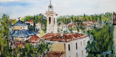 Painting titled ""Boullibaye, la Tos…" by Jean-Pierre Missistrano, Original Artwork, Watercolor