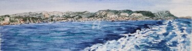 「"Quittée de port"」というタイトルの絵画 Jean-Pierre Missistranoによって, オリジナルのアートワーク, 水彩画