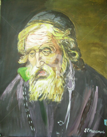 Peinture intitulée "Prêtre grec, d'aprè…" par Jean-Pierre Missistrano, Œuvre d'art originale, Acrylique