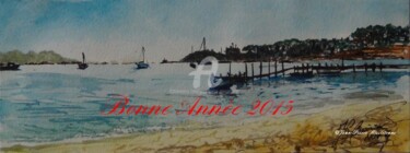 Painting titled "Bonne Année 2015" by Jean-Pierre Missistrano, Original Artwork, Watercolor