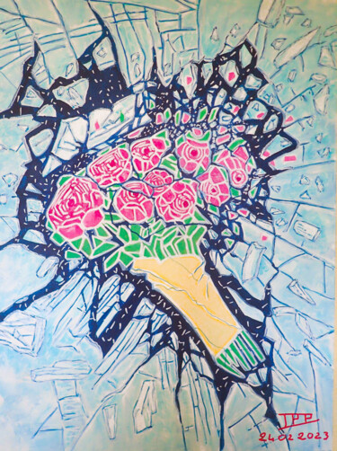 Картина под названием "Bon  Anniversaire !" - Jean-Pierre Piccin, Подлинное произведение искусства, Акрил Установлен на Дере…