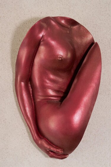 Sculpture titled "Ovoïde n°3" by Jean Pierre Picheny, Original Artwork, Resin