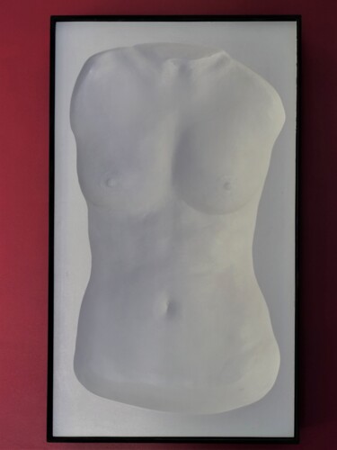 Γλυπτική με τίτλο "Torse Mev en creux" από Jean Pierre Picheny, Αυθεντικά έργα τέχνης, Ρητίνη Τοποθετήθηκε στο Ξύλινο φορείο…
