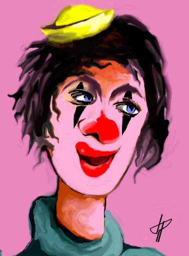 Digital Arts titled "le clown" by Jean Pierre Poveda, Original Artwork, Digital Painting