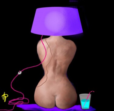 Arts numériques intitulée "Lampe de Chevet  !!" par Jean Pierre Poveda, Œuvre d'art originale, Peinture numérique