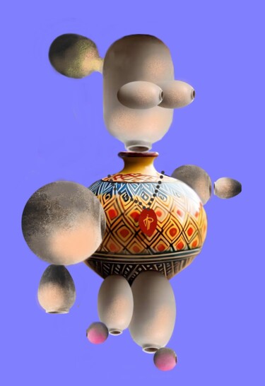 Arts numériques intitulée "Bric-à-brac  de pot…" par Jean Pierre Poveda, Œuvre d'art originale, Photo montage