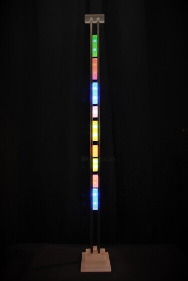 Художественная композиция под названием "Pointillés 1" - Jean-Pierre Querin, Подлинное произведение искусства, Светильник