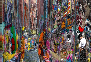 Artes digitais intitulada "graffitis street" por Jean Pierre Rizzo, Obras de arte originais, Pintura digital