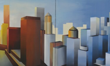 Pintura titulada "Chicago-Détroit-" por Jean Pierre Tachon, Obra de arte original, Acrílico