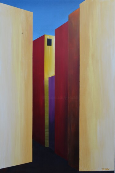 Painting titled "bloc-92" by Jean Pierre Tachon, Original Artwork, Acrylic