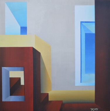 Malerei mit dem Titel "stairs" von Jean Pierre Tachon, Original-Kunstwerk, Acryl