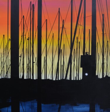 Peinture intitulée "Toulon 20h30" par Jean Pierre Tachon, Œuvre d'art originale, Acrylique