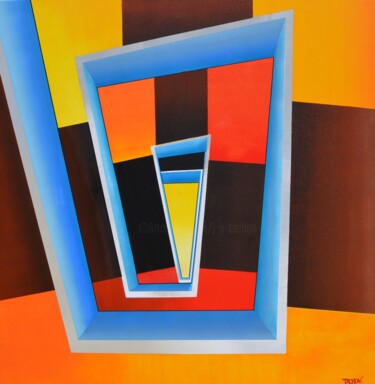 Peinture intitulée "Spirale carrée" par Jean Pierre Tachon, Œuvre d'art originale, Acrylique