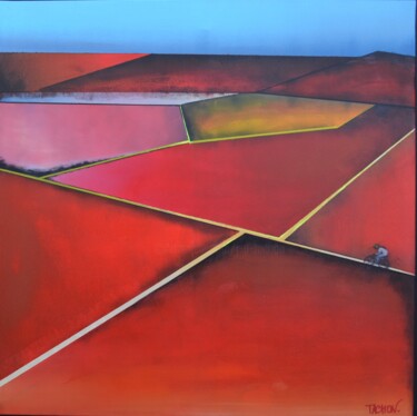 Painting titled "Le retour" by Jean Pierre Tachon, Original Artwork, Acrylic Mounted on Wood Stretcher frame
