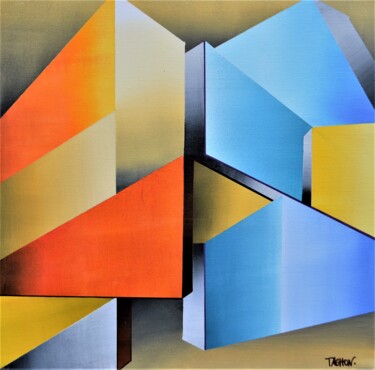 Peinture intitulée "composition 220.925" par Jean Pierre Tachon, Œuvre d'art originale, Acrylique Monté sur Châssis en bois