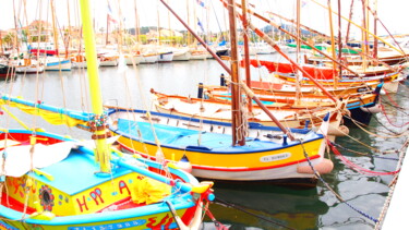 Fotografia intitolato "LES BARQUES DE COUL…" da Jean-Pierre Tastevin, Opera d'arte originale, Fotografia digitale