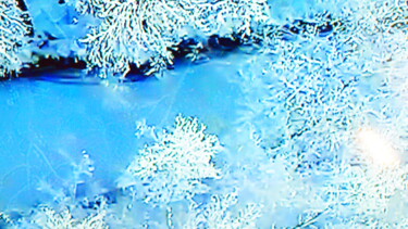 Photographie intitulée "la rivière gelé" par Jean-Pierre Tastevin, Œuvre d'art originale, Photographie numérique