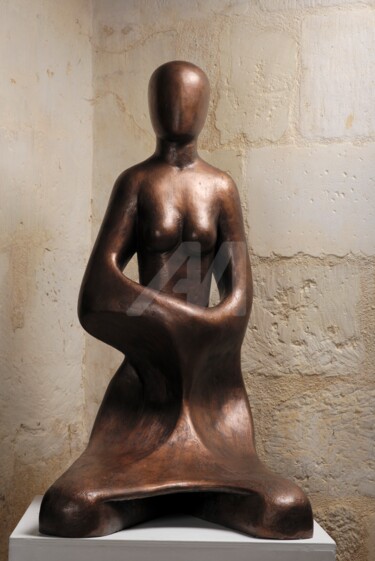 Sculpture intitulée "La vague.jpg" par Jean-Pierre Tauzia, Œuvre d'art originale, Plâtre