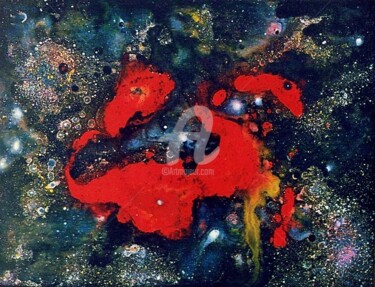 Peinture intitulée "cosmos" par Jean-Pierre Tauzia, Œuvre d'art originale, Autre