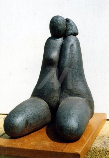 Sculpture intitulée "Fusion" par Jean-Pierre Tauzia, Œuvre d'art originale, Terre cuite