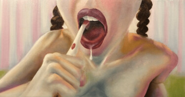 Painting titled "Shameless Dolly bru…" by Jean Ponomarevsky, Original Artwork, Oil