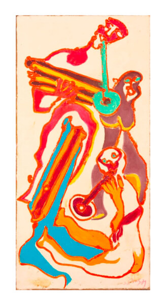 Pintura titulada ""All that Jazz"" por Jean Pons, Obra de arte original, Oleo Montado en Bastidor de camilla de madera