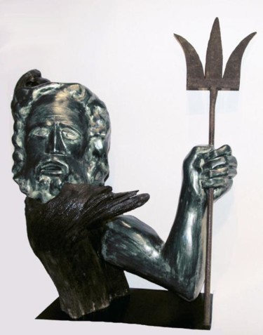 Escultura titulada "Neptune" por Jean Remaury, Obra de arte original, Metales