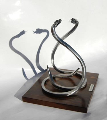 Sculpture intitulée "Serpents acier" par Jean Remaury, Œuvre d'art originale, Métaux
