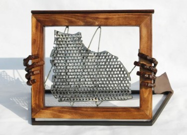 Sculpture titled "Anéantissement des…" by Jean Remaury, Original Artwork, Metals