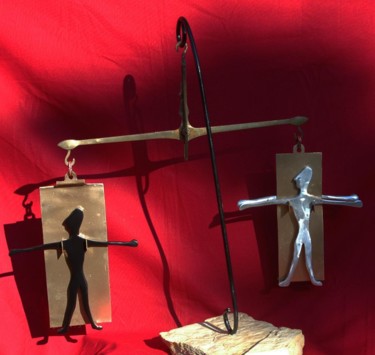 Escultura titulada "Mon solfège" por Jean Remaury, Obra de arte original, Metales