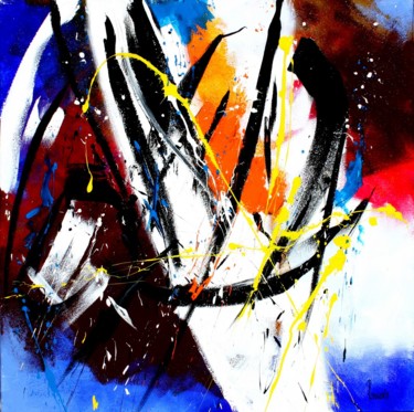 Painting titled "n ° 4244 ABSTRAIT" by Jean Rougerie, Original Artwork, Acrylic