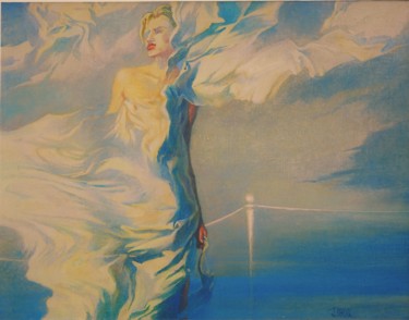 Méditerranée Peinture sur toile . Peinture intitulée "Méditerranée Peintu…" par Jean Schuck, Œuvre d'art originale, Huile