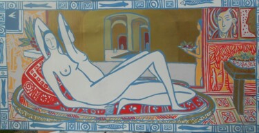 Peinture intitulée "MÉTISSES ET ODALISQ…" par Jean Starck, Œuvre d'art originale, Acrylique Monté sur Châssis en bois