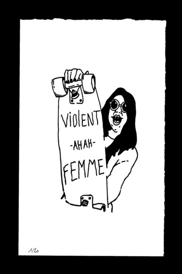 Printmaking titled "violent-femme.jpg" by Jean Terasas (ahah), Original Artwork, Screenprinting