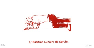 Gravures & estampes intitulée "Position Lunaire de…" par Jean Terasas (ahah), Œuvre d'art originale, Sérigraphie