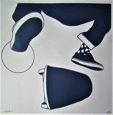 Gravures & estampes intitulée "sidewalk" par Jean Terasas (ahah), Œuvre d'art originale, Sérigraphie