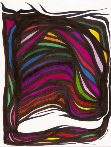 Zeichnungen mit dem Titel "C-760" von Jean-Thomas Bédard, Original-Kunstwerk, Marker