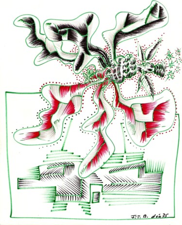 Drawing titled "C-680" by Jean-Thomas Bédard, Original Artwork, Marker