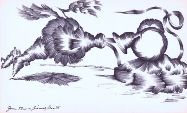 Dibujo titulada "TOURBILLONS" por Jean-Thomas Bédard, Obra de arte original, Rotulador