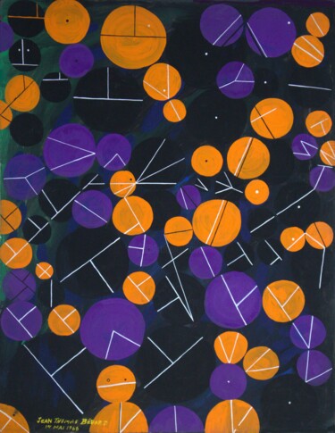 Peinture intitulée "Espace pour un jeu" par Jean-Thomas Bédard, Œuvre d'art originale, Gouache