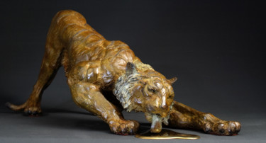雕塑 标题为“soif de tigre” 由Vassil, 原创艺术品, 金属