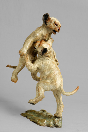 雕塑 标题为“chahut de lionceaux” 由Vassil, 原创艺术品, 金属