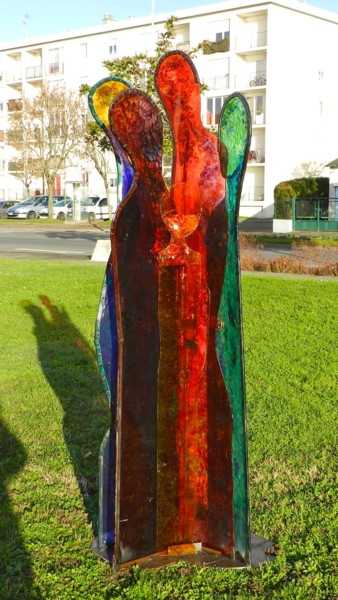 Скульптура под названием "L'homme multiple" - Jean Vindras, Подлинное произведение искусства, Другой