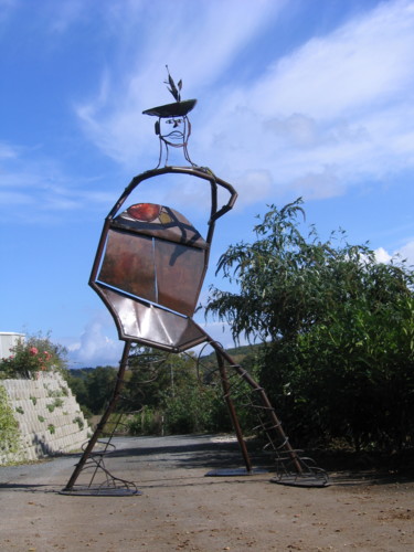 Sculpture titled "Pantagruel" by Jean Vindras, Original Artwork, Metals