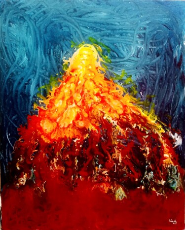 Pintura intitulada "Emprise" por Jean Wetshodima, Obras de arte originais, Acrílico