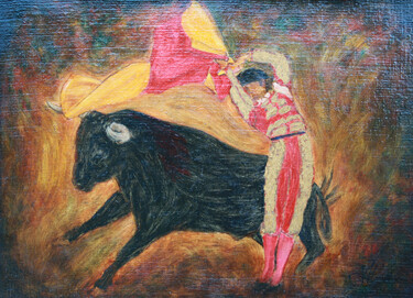 Pittura intitolato ""Farol"." da Jean Xavier Combe, Opera d'arte originale, Olio Montato su Telaio per barella in legno