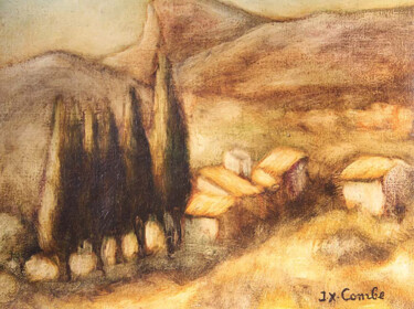 Peinture intitulée "Boulbon." par Jean Xavier Combe, Œuvre d'art originale, Huile Monté sur Châssis en bois