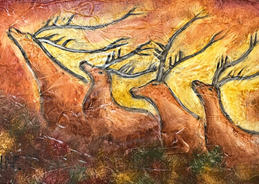 Картина под названием "La traversée des ce…" - Jean Xavier Combe, Подлинное произведение искусства, Масло Установлен на Дере…