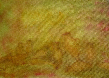 Pintura titulada "" Vestiges Romains "" por Jean Xavier Combe, Obra de arte original, Oleo Montado en Bastidor de camilla de…
