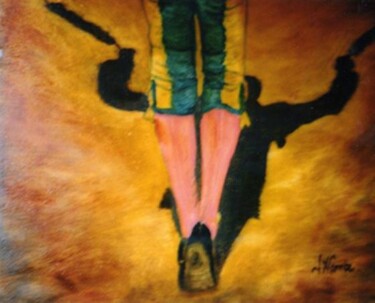 Peinture intitulée ""El Banderillero "" par Jean Xavier Combe, Œuvre d'art originale, Huile
